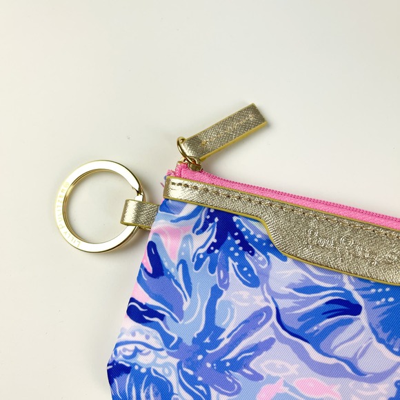 Lilly Pulitzer ID Card Keychain Zip Pouch Case Wallet - Picture 2 of 8